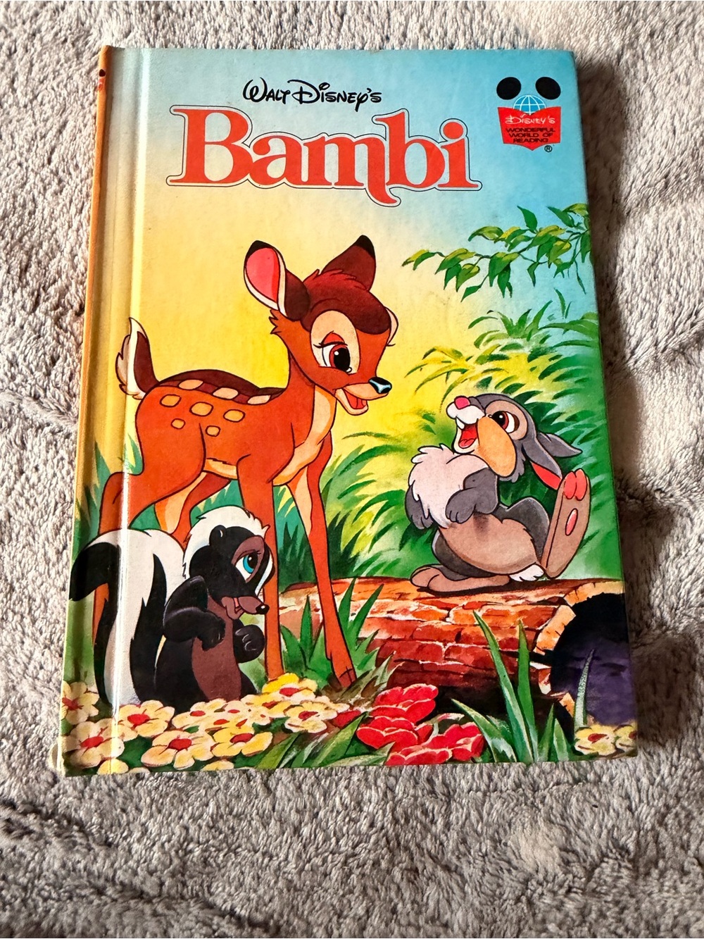 Walt Disney Bambi Hardcover Story Book - Colorful Illustrated Cover